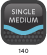 Tvrdoća gradacije 140: srednje tvrda baza (Single Medium)